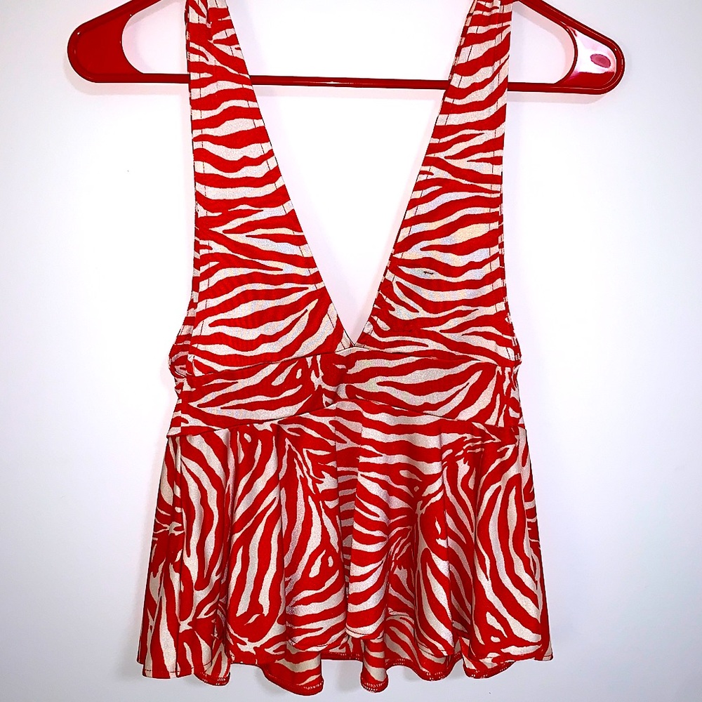 Deep V Neck Babydoll Top